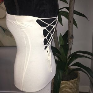 Strapless White Dress